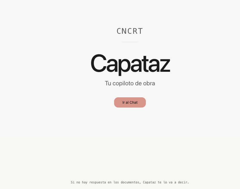 Capataz AI document system built for Concreto
