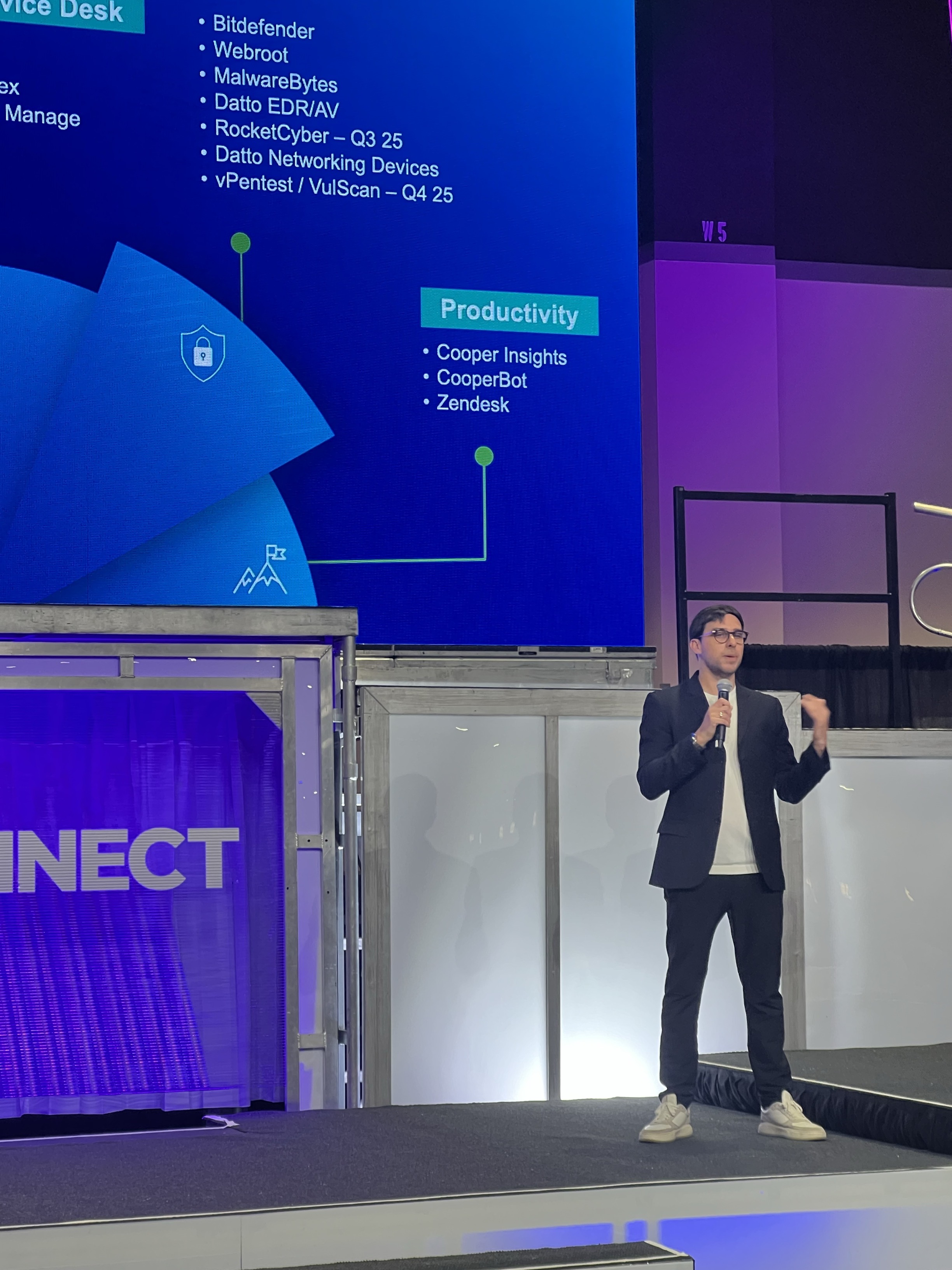 Ignacio Lopez speaking at Kaseya Connect