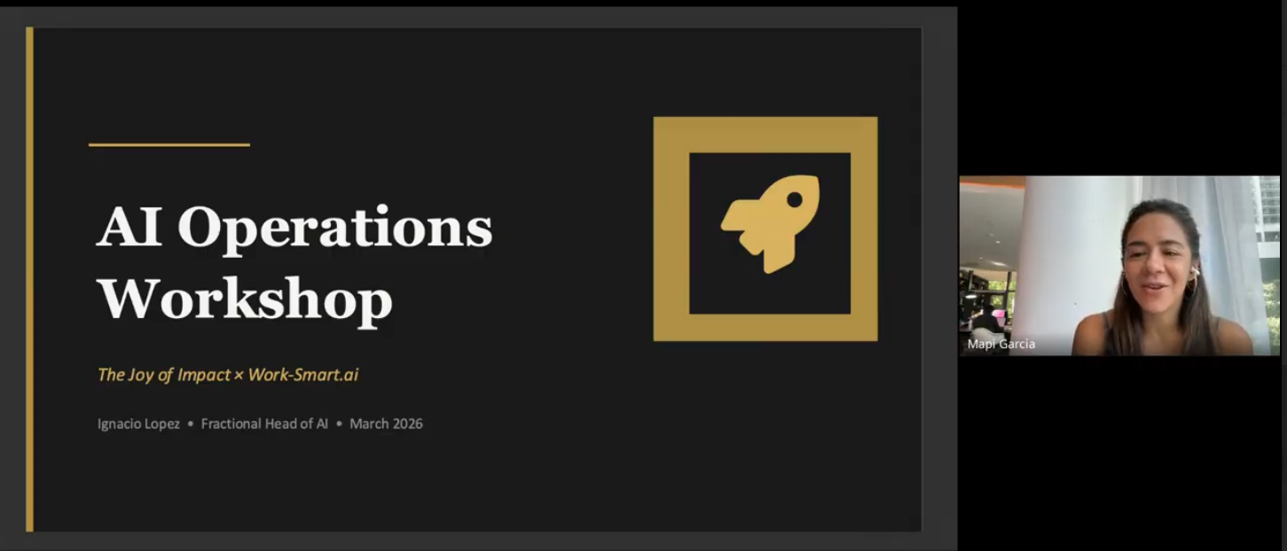 Joy of Impact AI workshop, March 2026